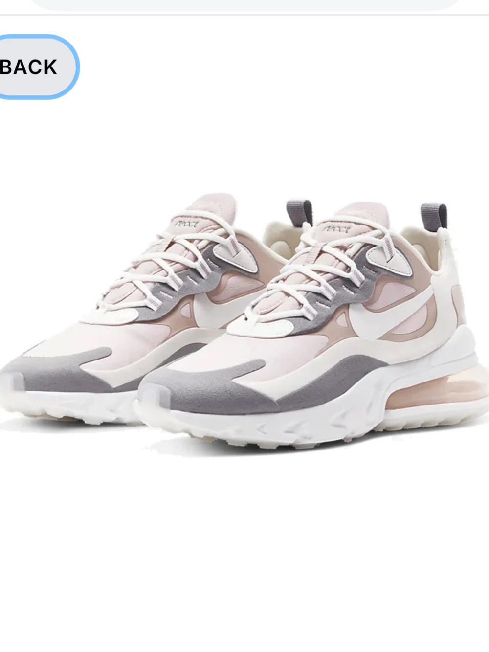 Nike Air Max Sneakers in White, Light Pink & Gray